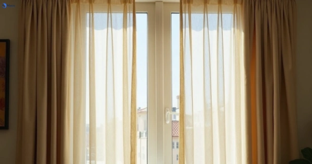 Dusty and dull curtains in wilston before steam cleaning
